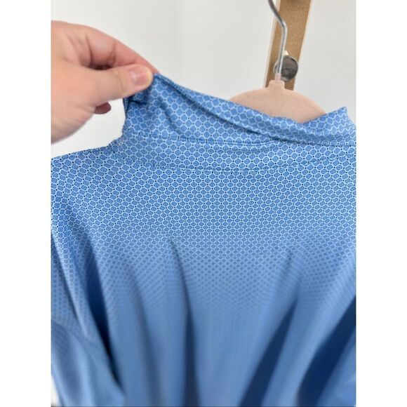 PETER MILLAR SUMMER COMFORT MEN Size XL GOLF POLO SHIRT BLUE Sand Valley Logo - Picture 6 of 9